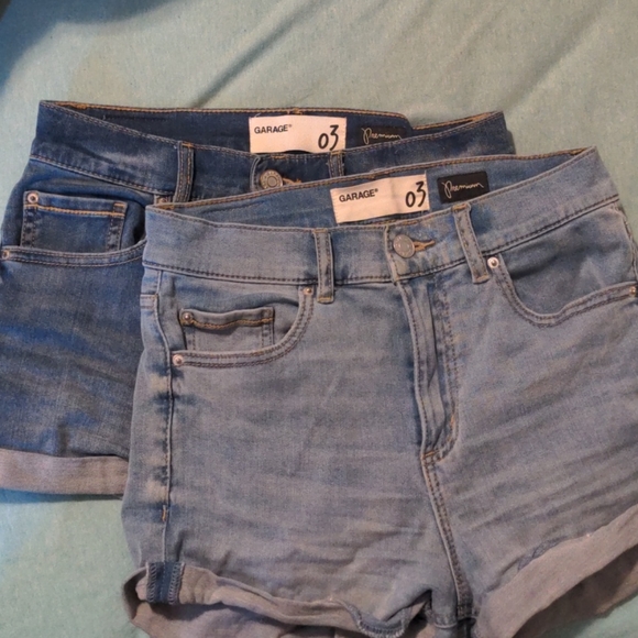 2 High Waisted Jeans Shorts - Picture 1 of 7